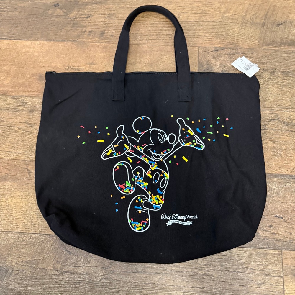 NWT vintage Disney Tote Bag Black Mickey Mouse